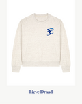 The Women’s Crew Neck Sweatshirt: Embroidery with a Skier in Motion