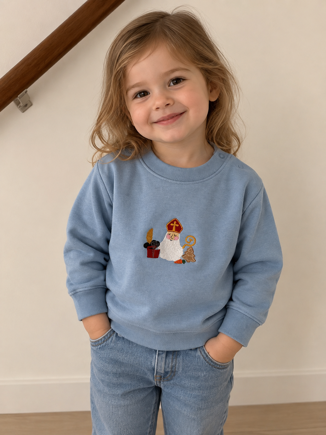 Kids Sinterklaas Embroidered Hoodie | Dutch Holiday Sweatshirt