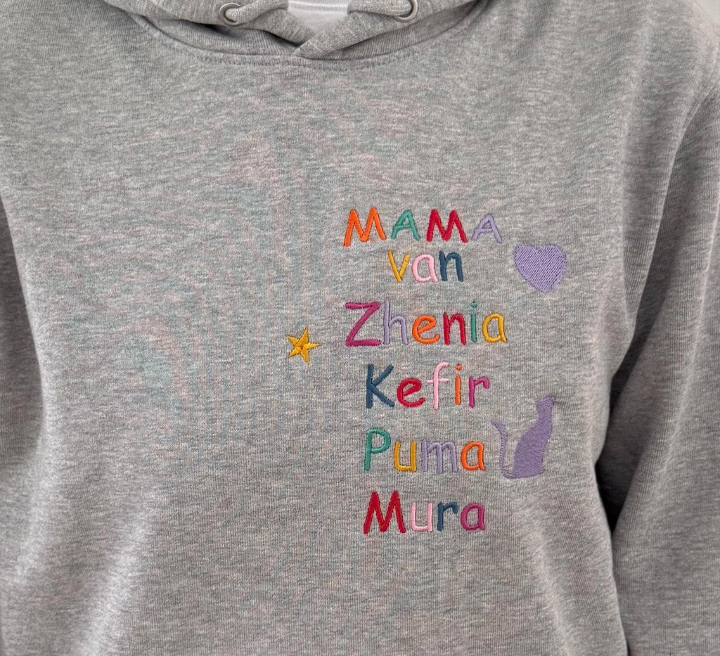 Personalized T-Shirt with Mama/Papa/Opa/Oma and family names