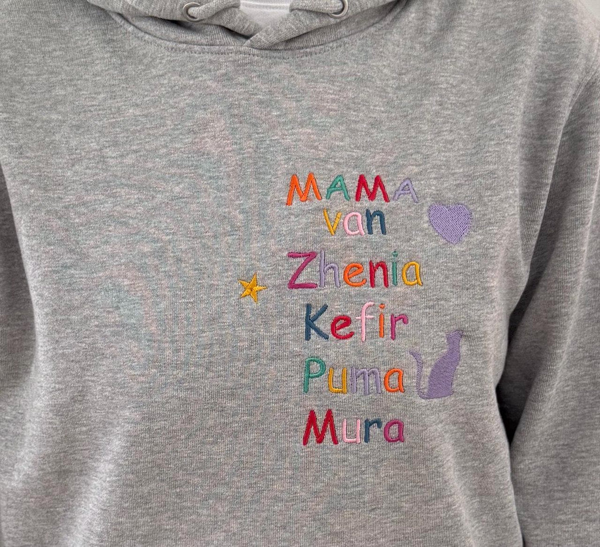 Personalized T-Shirt with Mama/Papa/Opa/Oma and family names