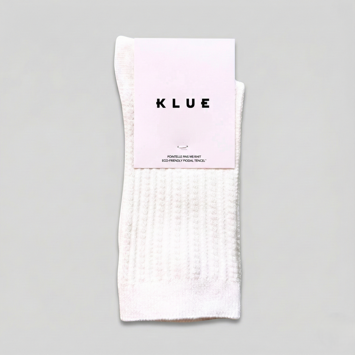 KLUE Pointelle Fine Rib Knit | White
