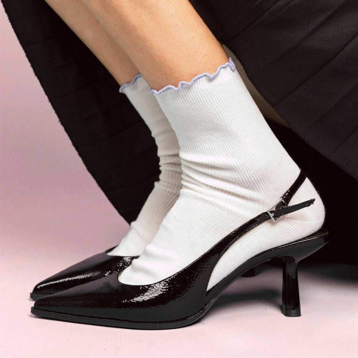 KLUE Organic Cotton Socks with Ruffles | Lilac