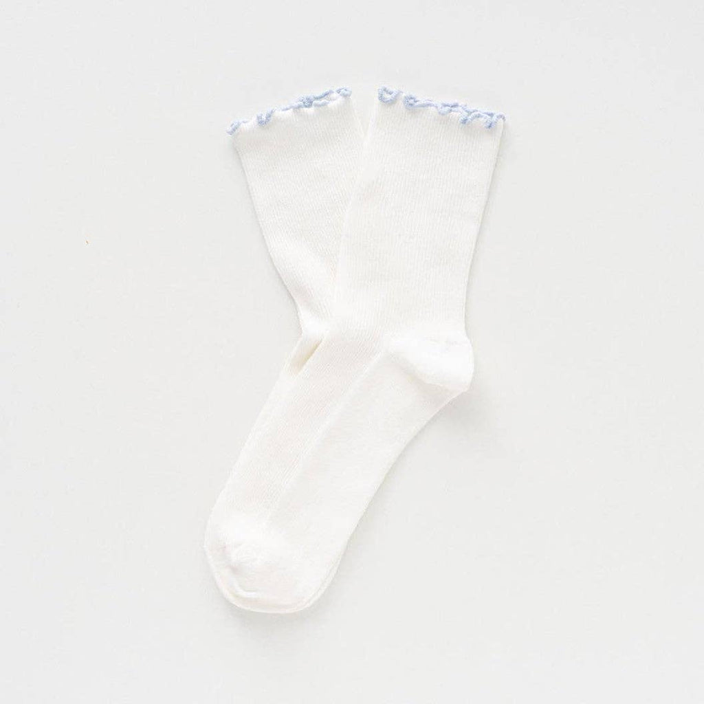 KLUE Organic Cotton Socks with Ruffles | Sky Blue