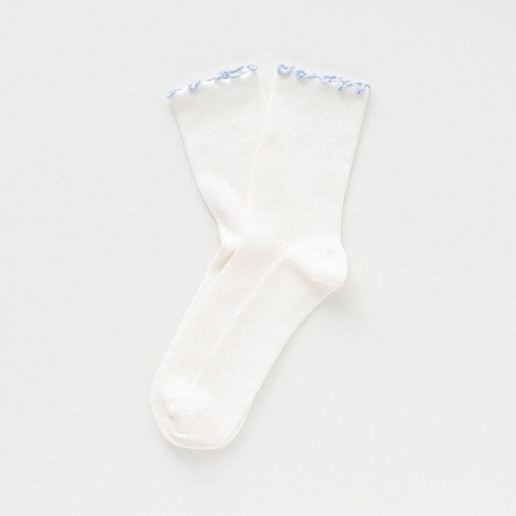KLUE Organic Cotton Socks with Ruffles | Sky Blue