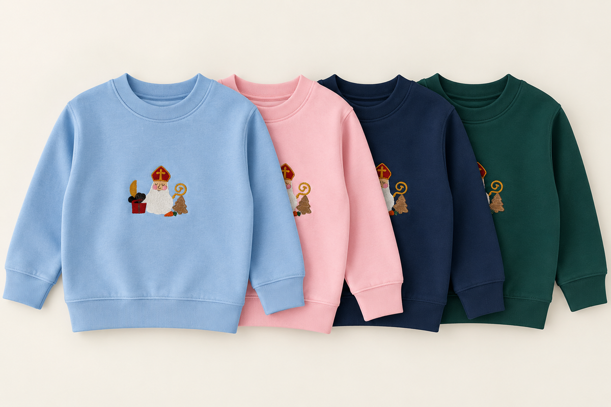 Kids Sinterklaas Embroidered Hoodie | Dutch Holiday Sweatshirt