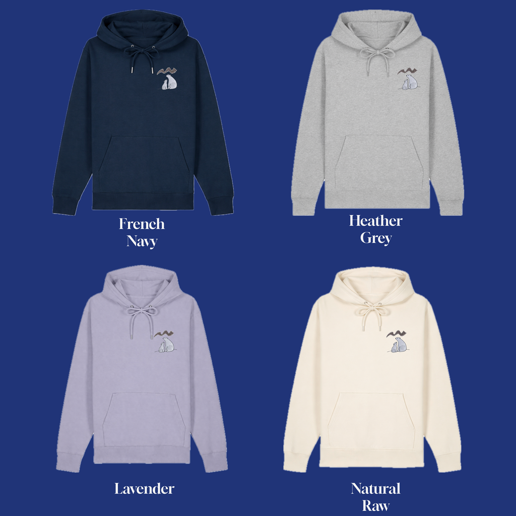 White Bears & Northern Lights Hoodie — Embroidered Relaxed Fit Sweatshirt