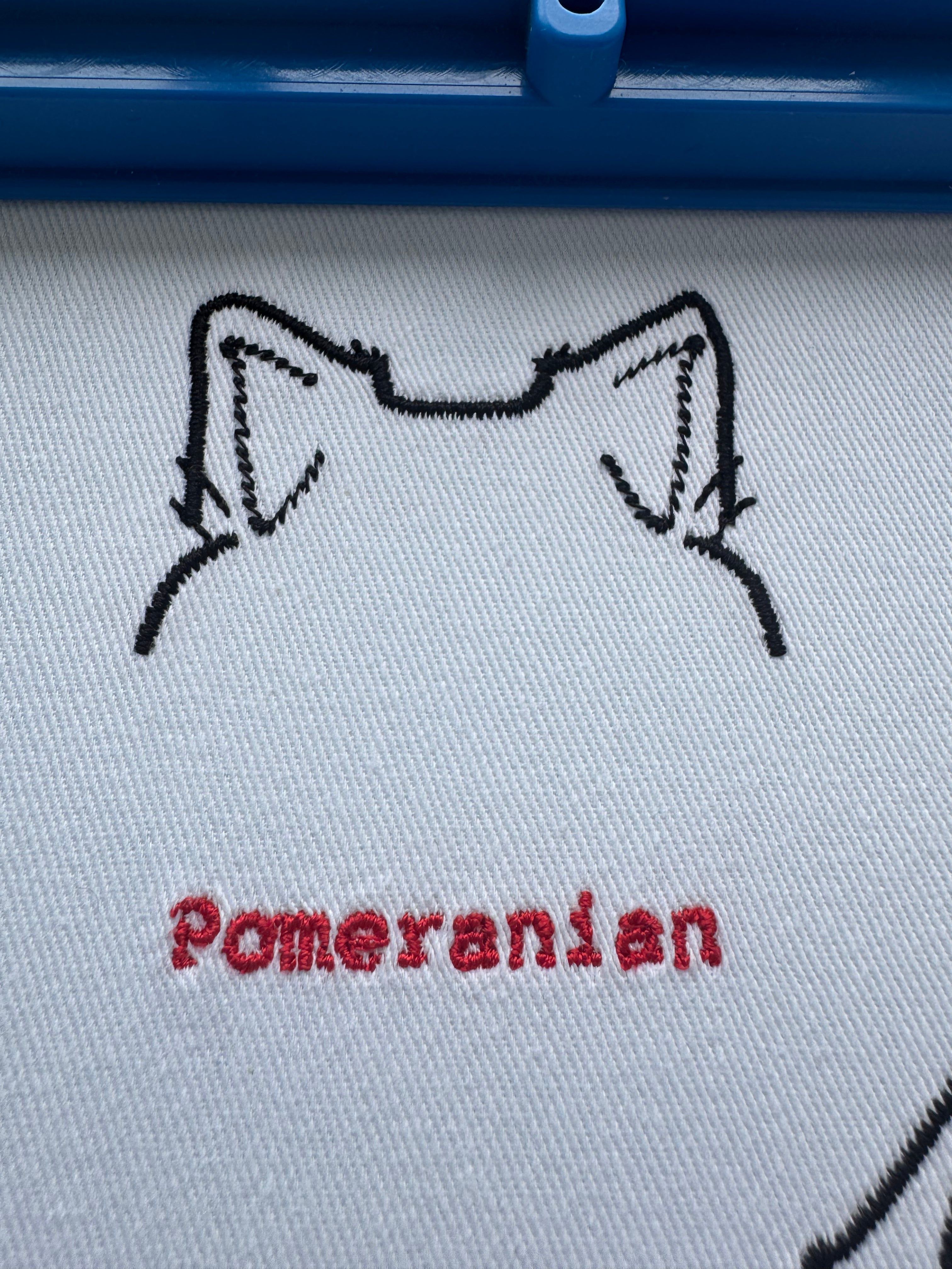 Custom Pet Portrait Line Art T-Shirt — Personalized Outline Dog & Cat Embroidery