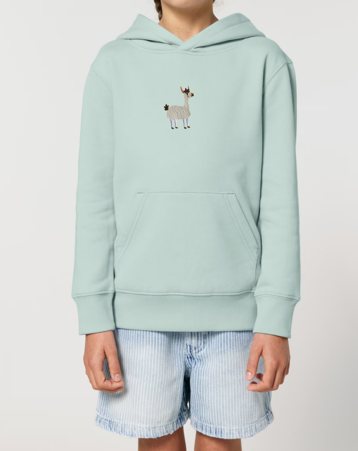 Embroidered Llama Kids T-Shirt Hoodie, Sweatshirt