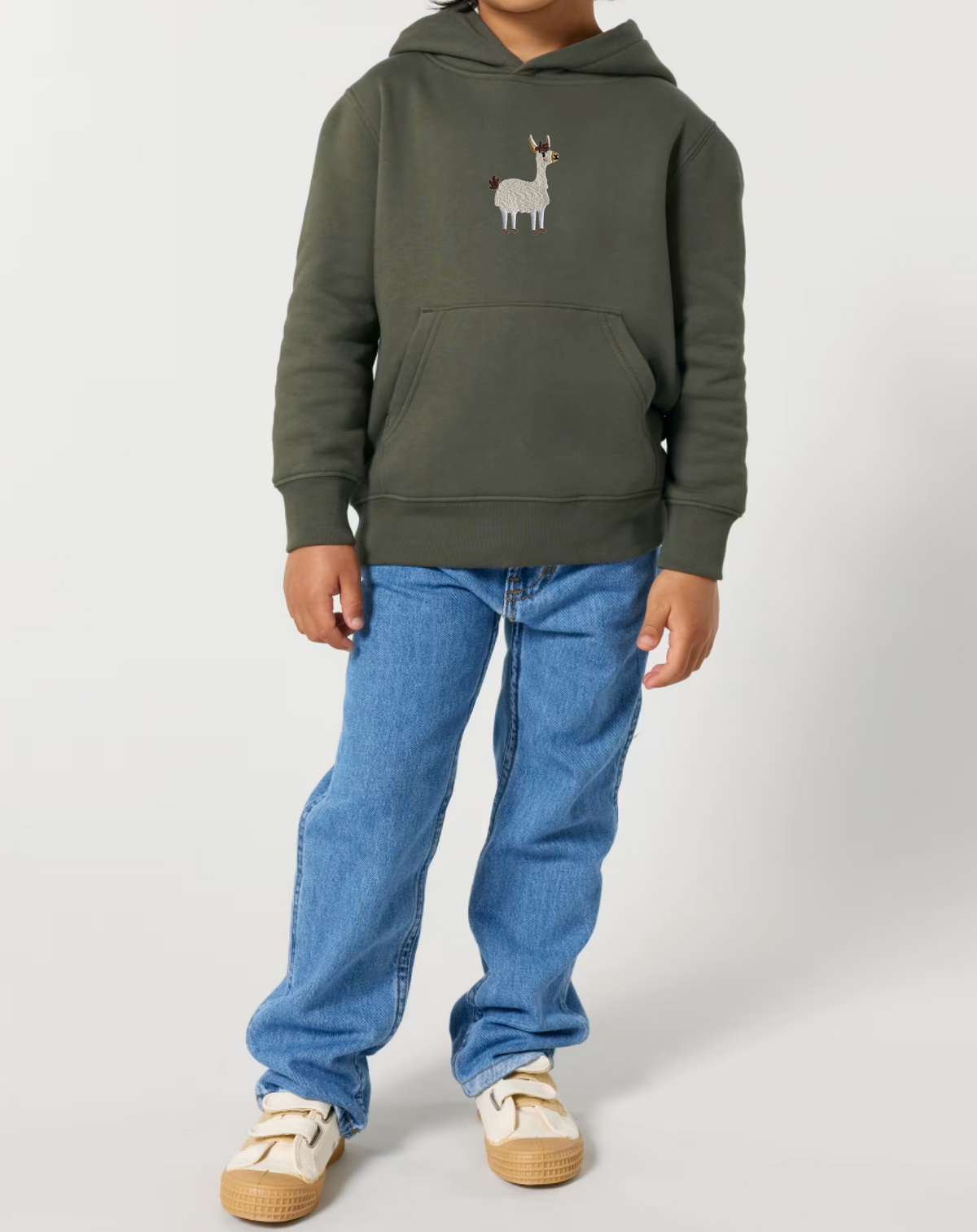 Embroidered Llama Kids T-Shirt Hoodie, Sweatshirt