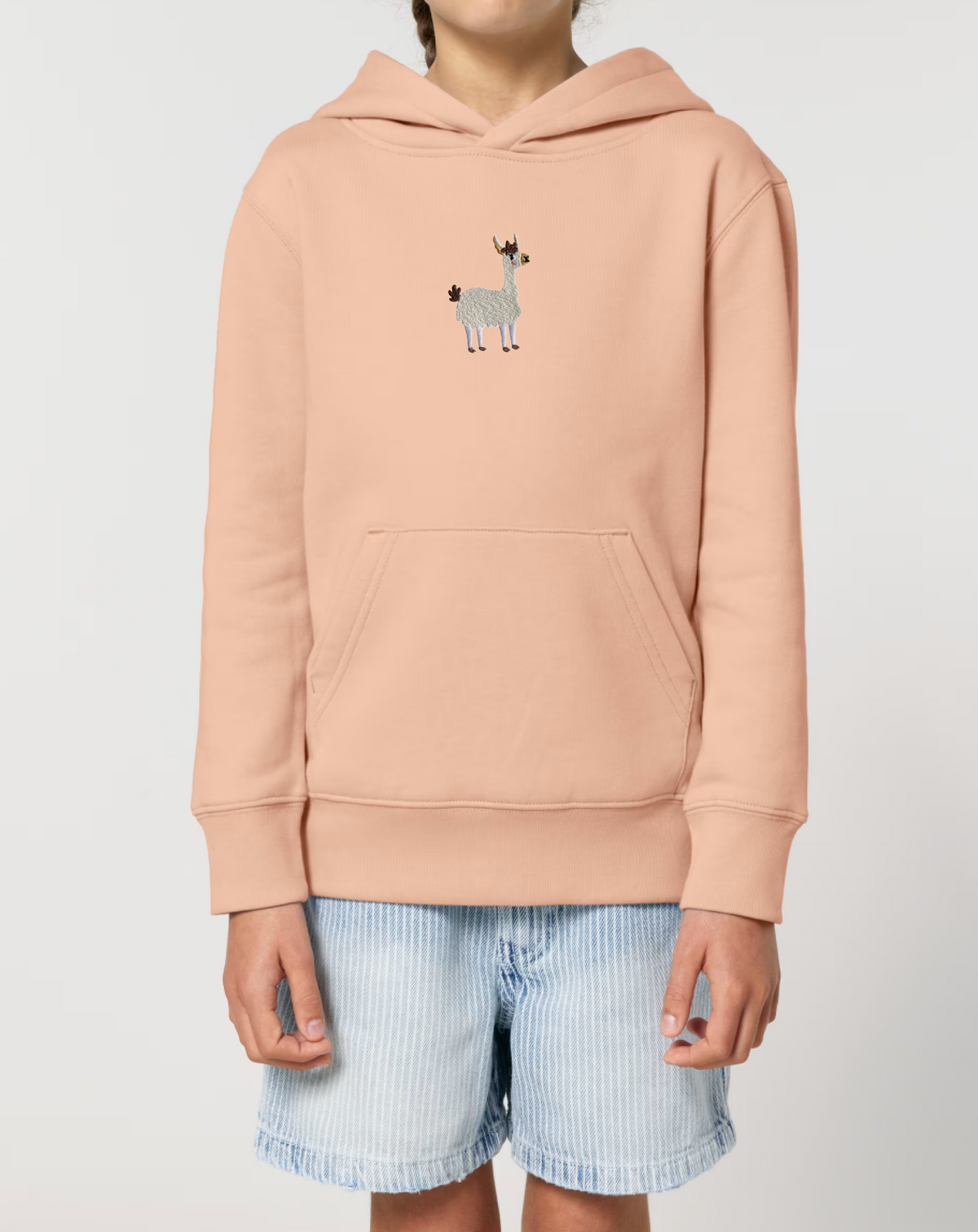 Embroidered Llama Kids T-Shirt Hoodie, Sweatshirt