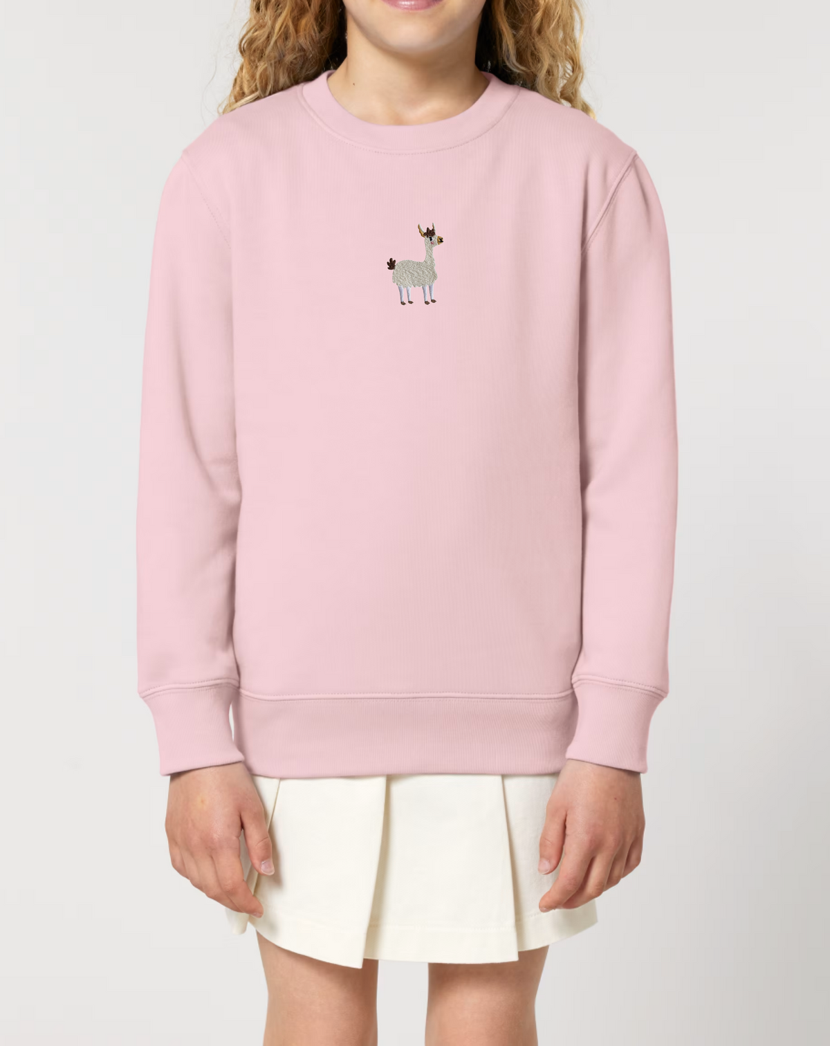 Embroidered Llama Kids T-Shirt Hoodie, Sweatshirt