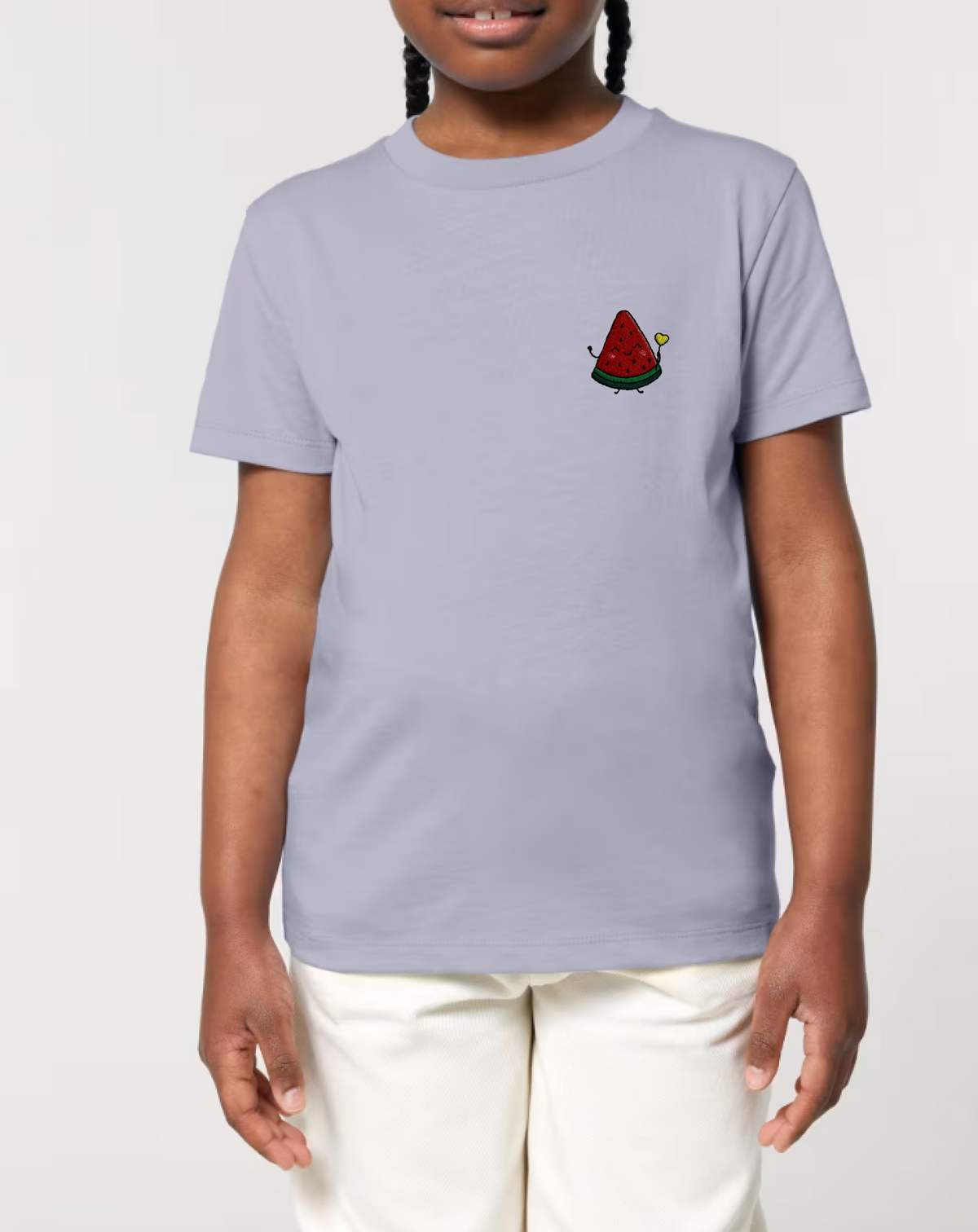 Organic Cotton Kids Watermelon Embroidered T-Shirt – Summer Fruit Apparel