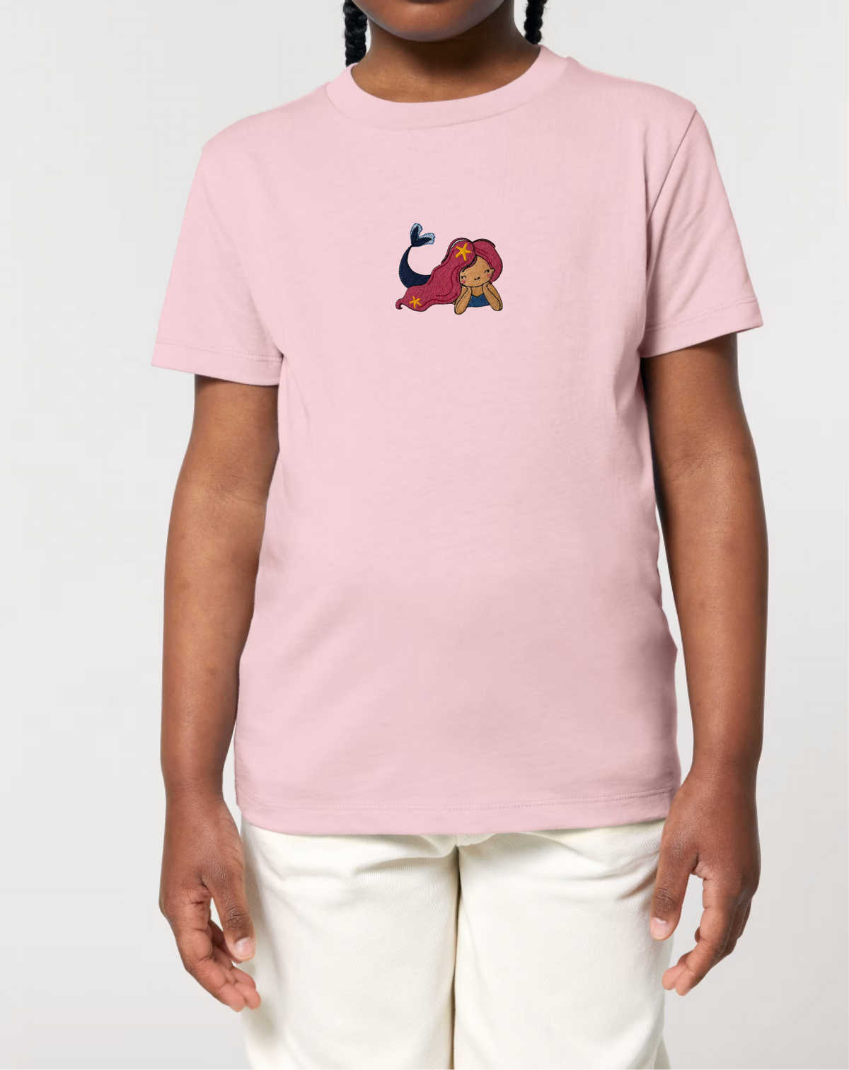 Embroidered Mermaid Kids T-Shirt