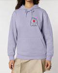 Polar Love Embroidered Hoodie - Relaxed Fit Hooded Sweatshirt - Warm