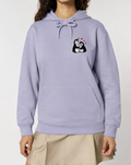 Penguin Love Embroidered Hoodie — Cozy Relaxed Fit Hooded Sweatshirt