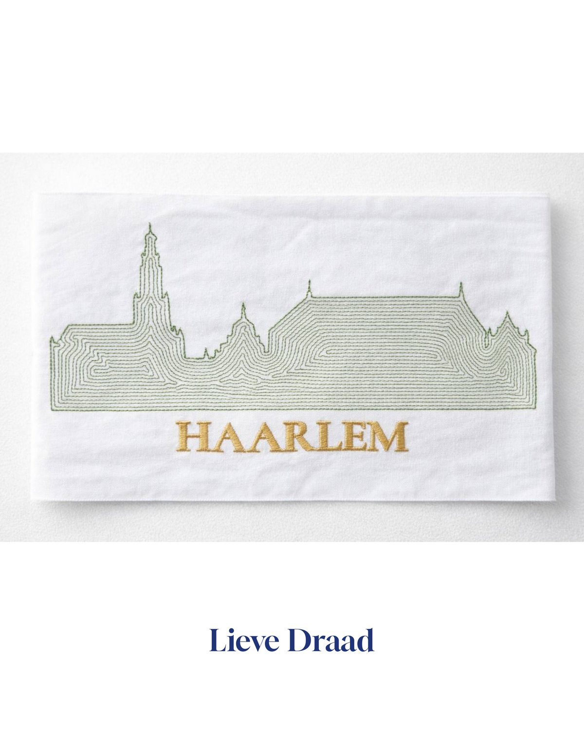 Minimalist Embroidered "HAARLEM" Tote Bag