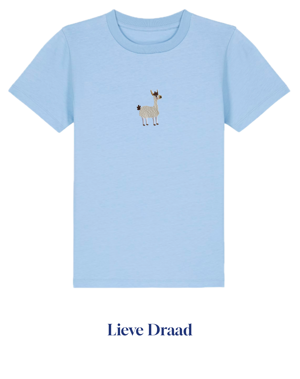 Embroidered Llama Kids T-Shirt