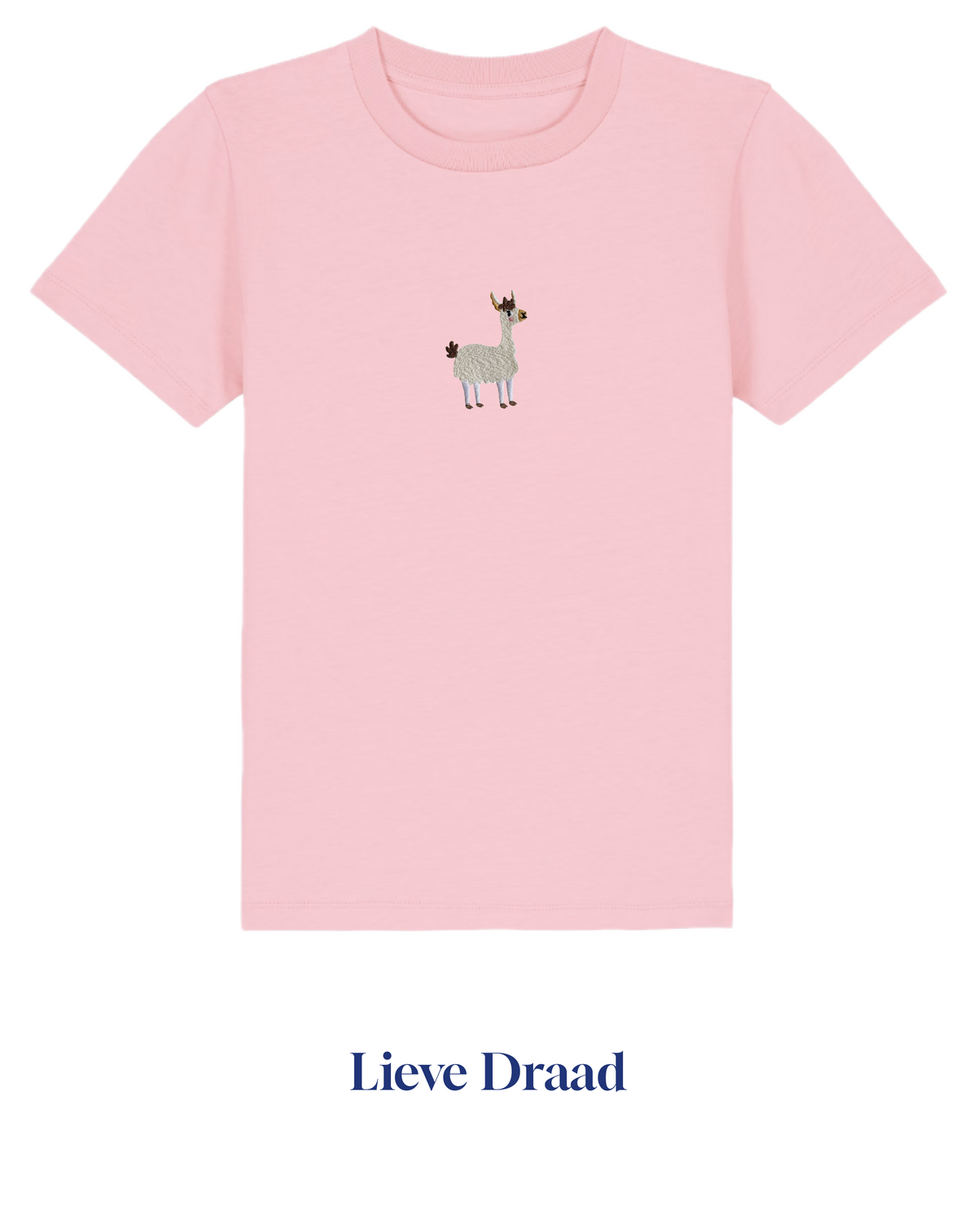 Embroidered Llama Kids T-Shirt