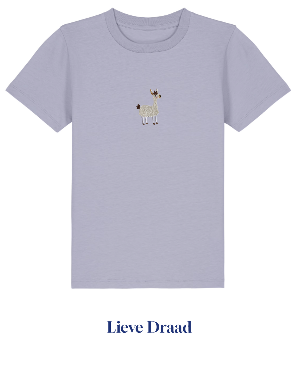 Embroidered Llama Kids T-Shirt