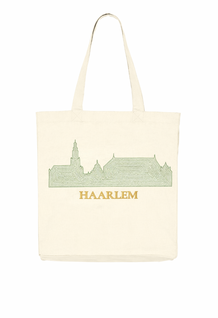Minimalist Embroidered "HAARLEM" Tote Bag