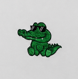 Cute Crocodile Embroidered T-Shirt