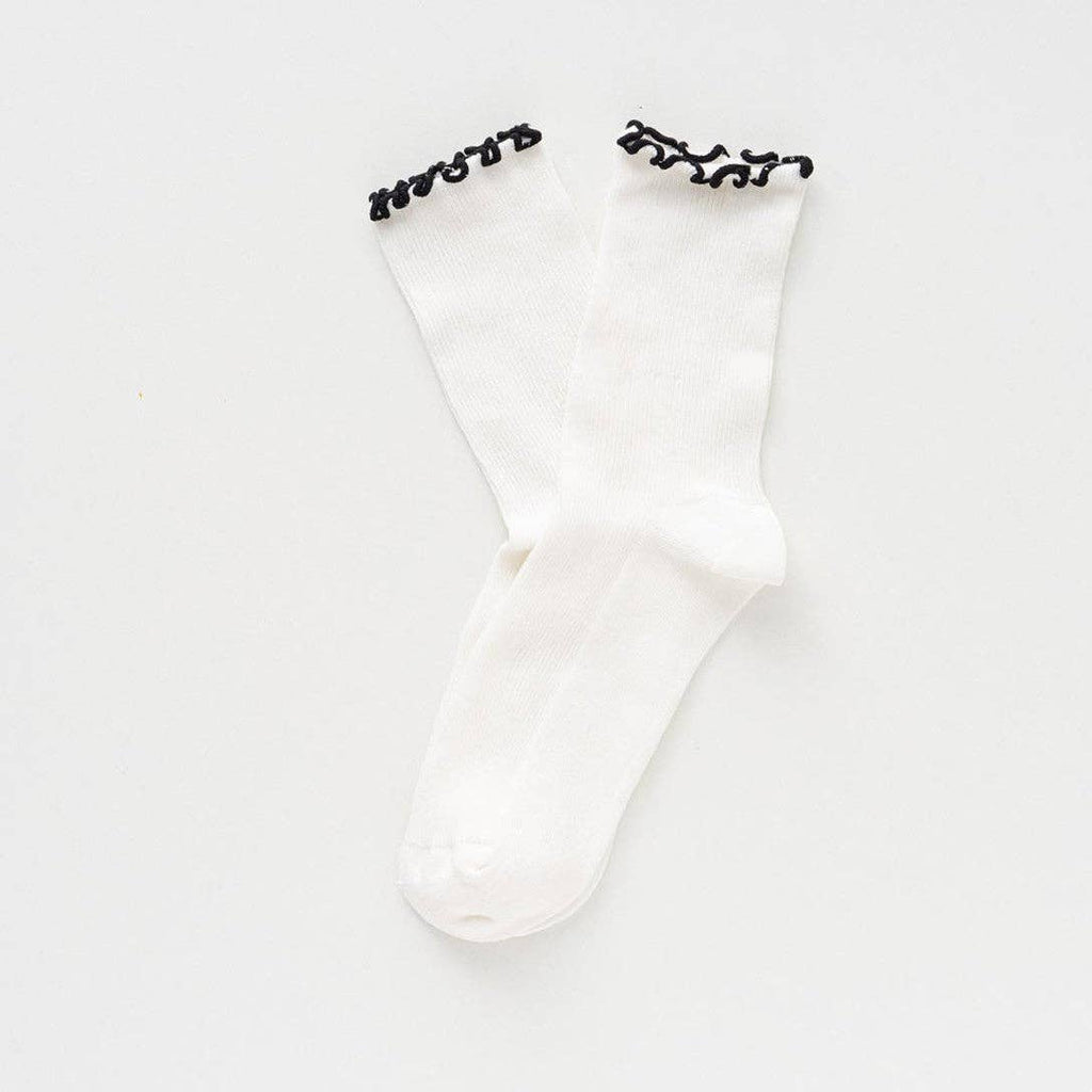 KLUE Organic Cotton Socks with Ruffles | Black