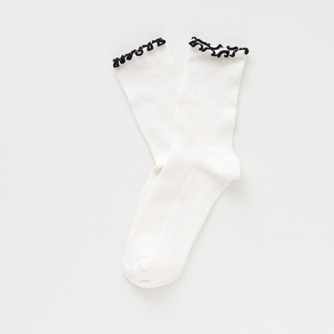 KLUE Organic Cotton Socks with Ruffles | Black