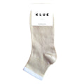 KLUE Organic cotton Quarter Tennis stripes socks | Natural sand