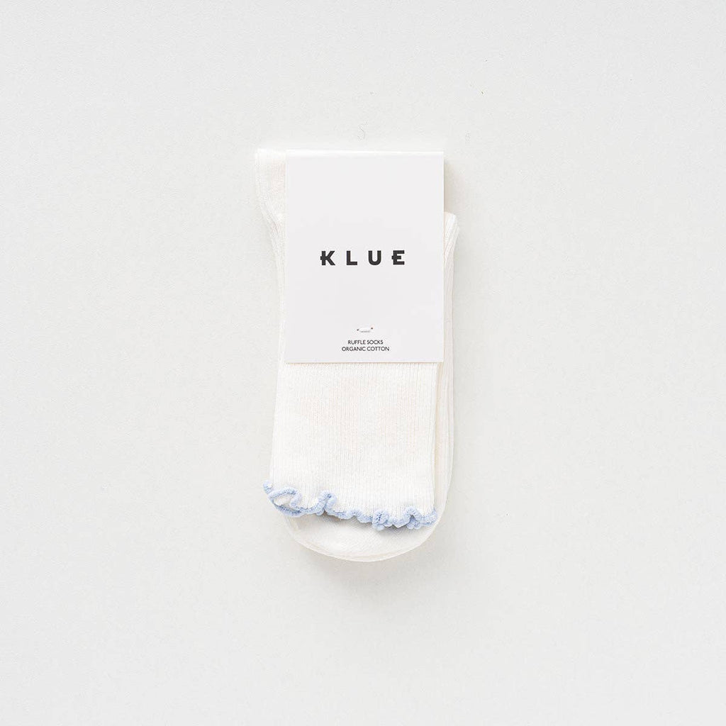 KLUE Organic Cotton Socks with Ruffles | Sky Blue