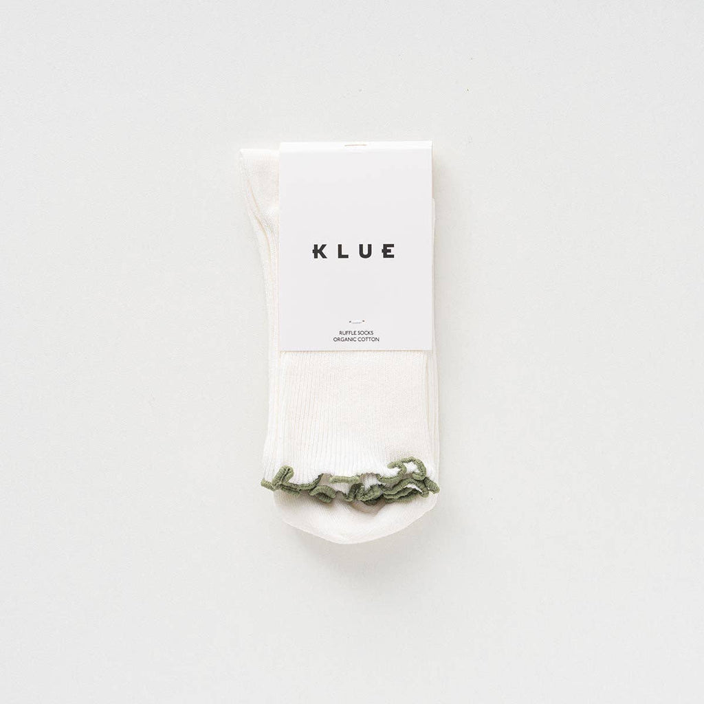 KLUE Organic Cotton Socks with Ruffles | Khaki