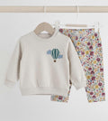 Kids neck sweatshirt with Air Balloon Embroidery
