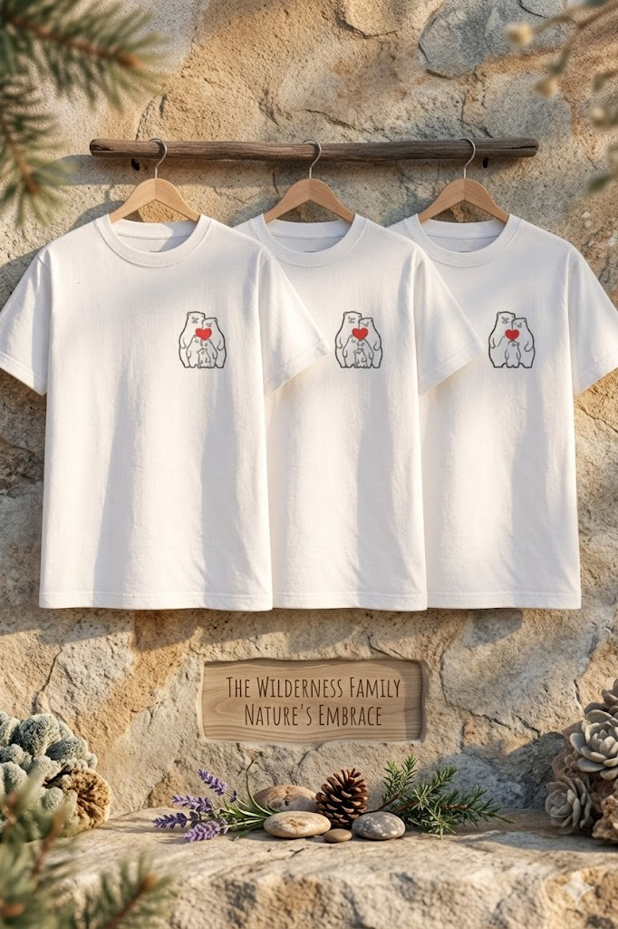 Relaxed Fit Embroidered T-Shirt - Polar Love Collection - 100% Cotton