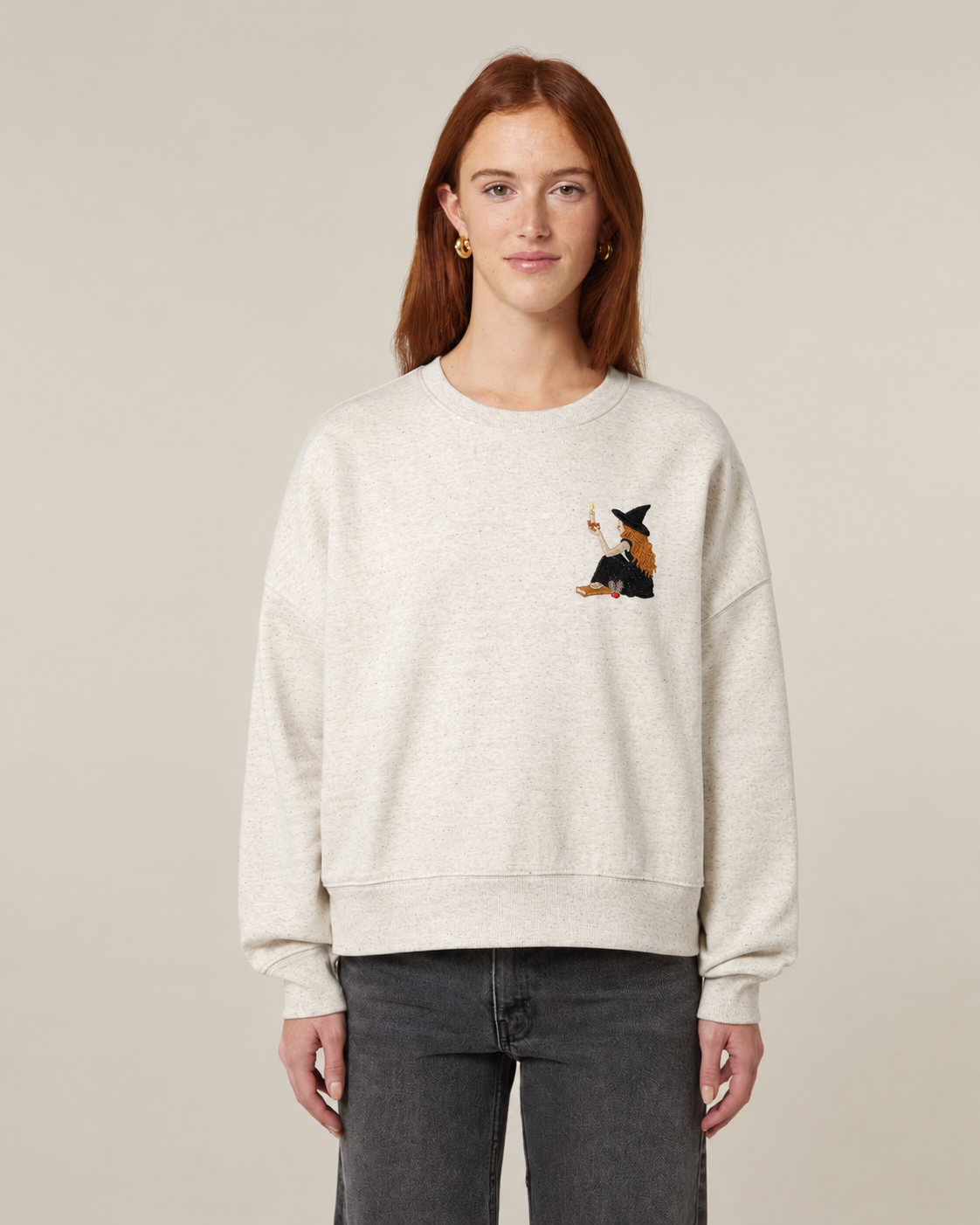 Embroidered Witch Sweatshirt